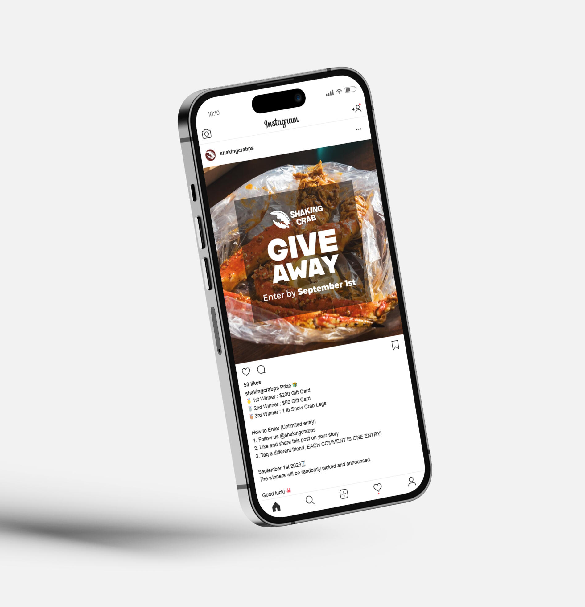 Shaking Crab Instagram Post